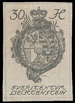 Liechtenstein - #23 - Unused - Toned Gum -SCV-0.35