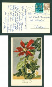 Denmark. Christmas Card 1953/59 Overprint. + 20 Ore Virum. Flowers.See Condition