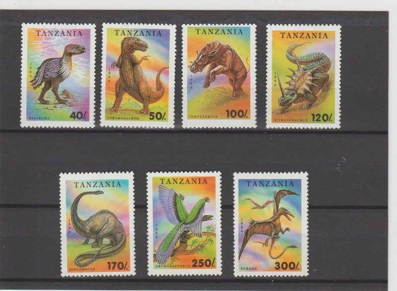 Tanzania  Scott#  1217-1223  MH  (1994 Prehistoric Animals)