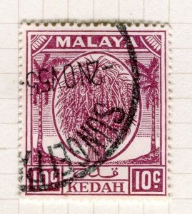 MALAYA KEDAH; 1950 early Sultan issue fine used 10c. value