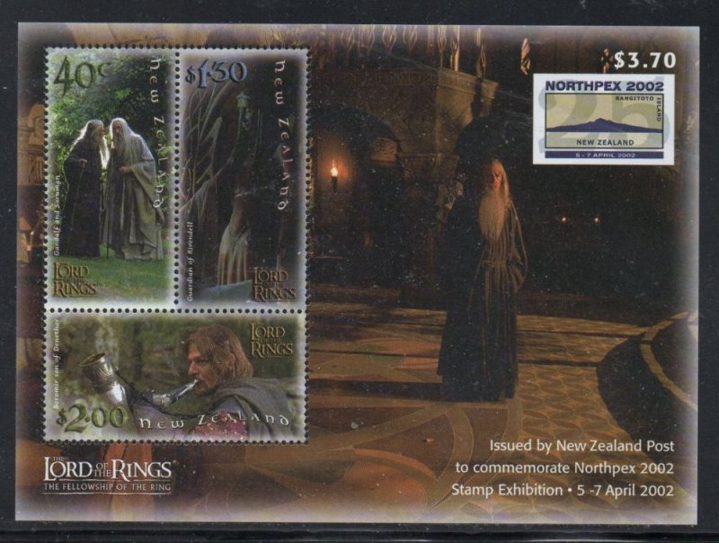 New Zealand Sc 1755c 2001 Lord of the Rings stamp sheet mint NH