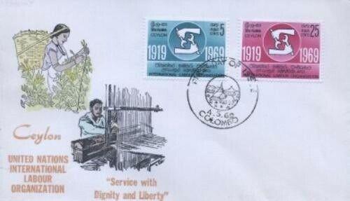 CEYLON - UN ILO FDC 1969 - Overseas Mailers