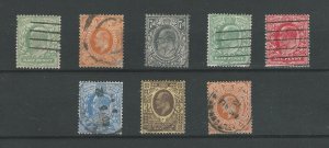 Great Britain, Postage Stamp, #143-150 Used, 1904-10 Nice Condition (p) 