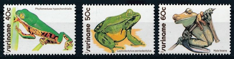 [I2233] Suriname 1981 Frogs good set of stamps very fine MNH