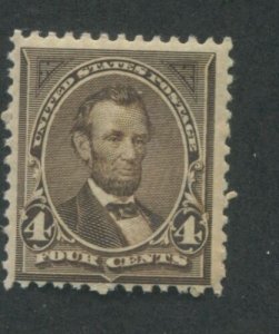 1894 US Stamp #254 4c Mint Hinged F/VF Original Gum Catalogue Value $150 