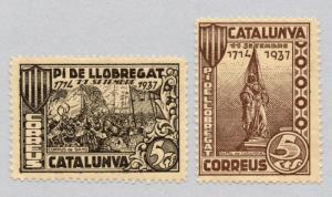 Catalunva - (2) 1937 Civil War Issues -  Lot 0718256