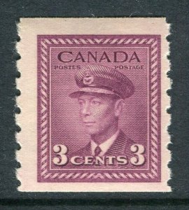 CANADA; 1940s early GVI COIL STAMP fine Mint hinged 3c. value