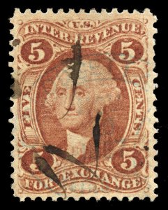 B493 U.S. Revenue Scott R26c 5c Foreign Exchange, XF centering