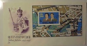 MALDIVES FDC 1977 JUBILEE SHEETLET