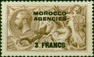 Morocco Agencies 1924 3f on 2s6d Reddish Brown SG200c V.F MNH