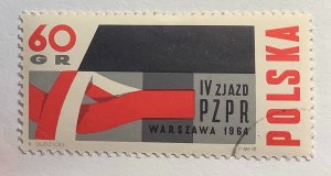 Poland 1964 Scott 1241 CTO - 60gr, Polish United Workers Party,   4th Congress
