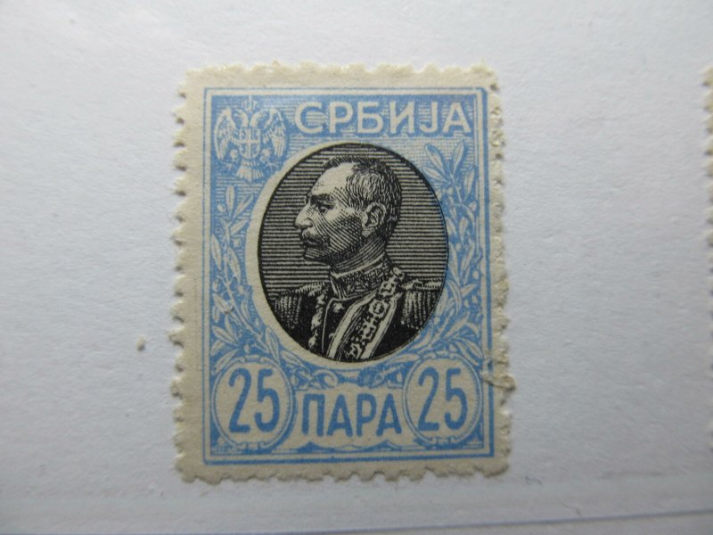 Serbien Serbia 1905-11 25p Perf 11½ Fine MH* A5P18F370