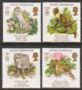 GB MNH Scott 1141-1144, 1986 Europa Birds and Flowers, set of 4, Free Shipping