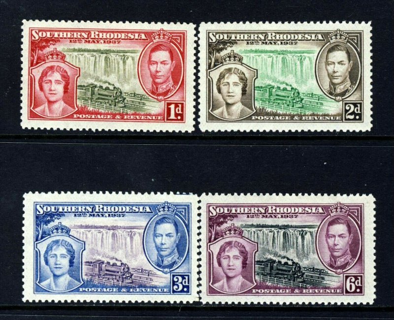 SOUTHERN RHODESIA KG VI 1937 Complete Coronation Set SG 36 to SG 39 MINT