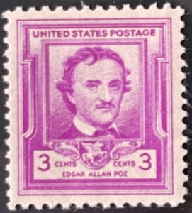 Scott #986 1949 3¢ Edgar Allan Poe MNH OG VF/XF