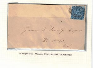 Nova Scotia #2i Used Fine On Clean Cover Windsor To Kentville