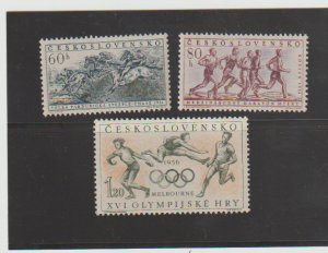 Czechoslovakia Scott 763-765- Mi 981-983  MNH Steeplechase, Marathon, Olympic