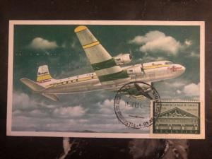 1954 Argentina Postcard Cover To New York USA 25 Anniv Of The First Flight