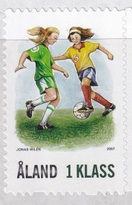 Aland 2007-  Soccer  - MNH single from  Bklt  # 266