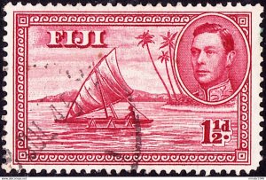 FIJI 1940 KGVI 1.5d Carmine Die II SG252 Used