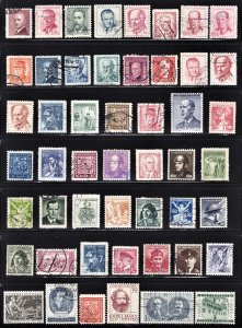 Czechoslovakia 50 different F to VF used. All fault free. No duplication. FREE..