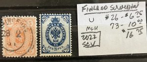 Finland #26(Used), 73 (MLH)- SCV=$16.75