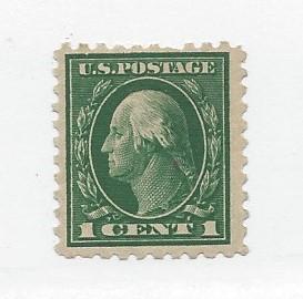 United States, 462, 1c Washington Green F-VF Single, **LH**