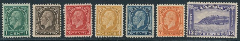 SG 319 - 325 Canada 1932 - 33 1c - 13c fine fresh mounted mint CAT £170