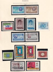 IRAN 1963+ 3 ALBUM PAGES COLLECTION LOT MINT USED