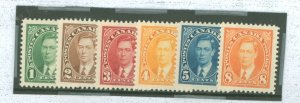 Canada #231-236v Mint (NH) Single (Complete Set)