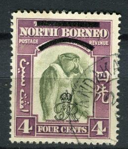 NORTH BORNEO; 1947 Crown Colony issue fine used 4c. value + Postal cancel