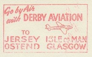 Meter cut GB / UK 1962 Derby Aviaton - Jersey - Isle of Man