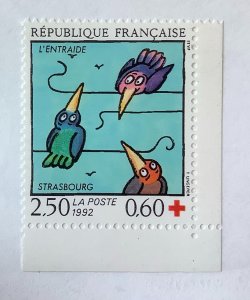 France 1992 Scott B648 MNH - 2.50 + 0.60fr,  Red Cross, L'entraide Stras...