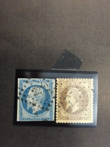 France #15 Used, #34 Used Damaged (SCV=$18.50) 