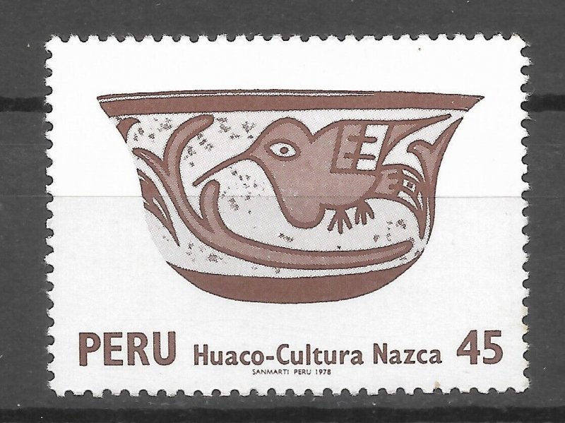 PERU 1978 HUACO NAZCA CULTURE NATIVE AMERICAN 45S BROWN SC 660 MI 1114