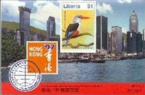 LIBERIA SHEET BIRDS HONG KONG 97