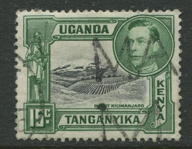 Kenya & Uganda - Scott 73 - KGVI Definitive -1943 - Used - Single 15c Stamp