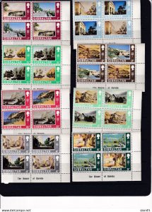 Gibraltar 1971 Sc 241-75 MNH se-tenant horiz/vertically Cv $52 MNH 15625