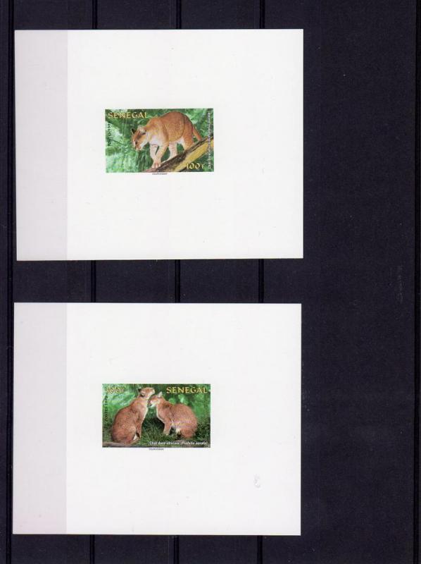 Senegal 1997 WWF W/Logo 4 Deluxe SS MNH Mi.#1515/18 Golden Cat