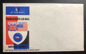 Mint England Imperial Airways Envelope Trans Atlantic Mail New Design