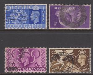 Great Britain 1948 Olympics Set Sc#271-274 Used