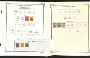 German East Africa Stamp Collection on 6 Scott Specialty Pages, 1893-1922