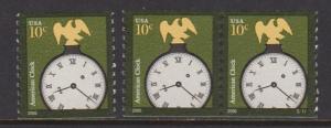 US 3762 American Clock Single & Pair MNH