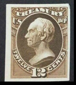 momen: US Stamps #O78P3 PLATE PROOF ON INDIA XF LOT #75415-7