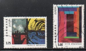 Denmark Sc 983-984 1993 Europa stamp set used