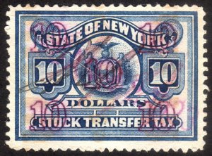 1900's, US $10, New York stock transfer, Used