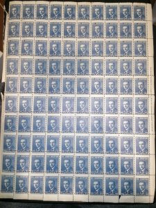 Albania 25q 1925 / President Zogu / Stamp Sheet 100 stamps / MNH / misperforated