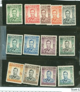 Southern Rhodesia #42-54  Single (Complete Set)