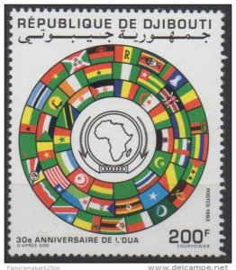 Djibouti Djibouti 1993 Mi. 583 New MNH 30th Anniversary of the OAU RARE!-