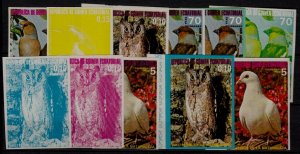 Guinea Eq. 11 MNH values Birds/ proofs